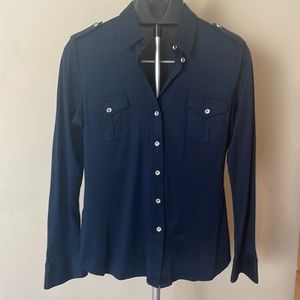 Josh Goot navy blue Button down long sleeve shirt size M